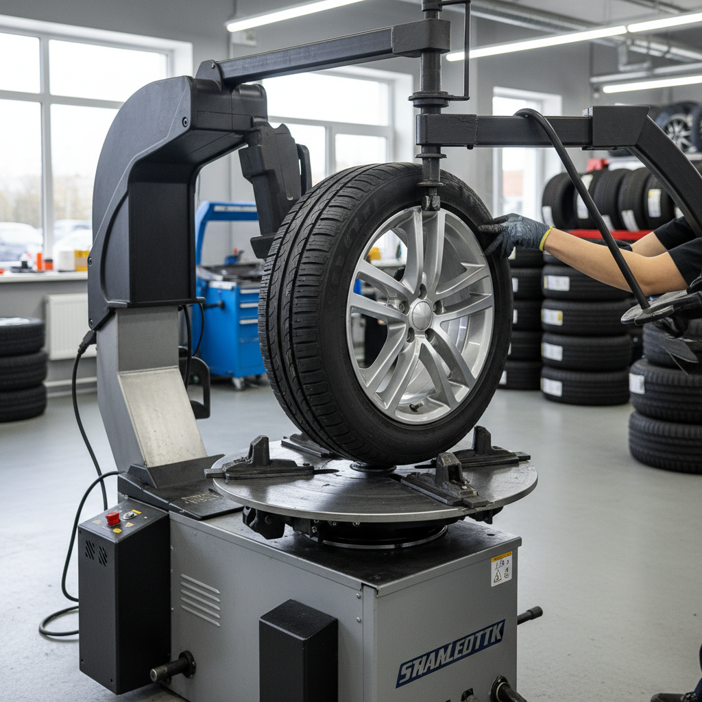 New tires being mounted on a vehicle