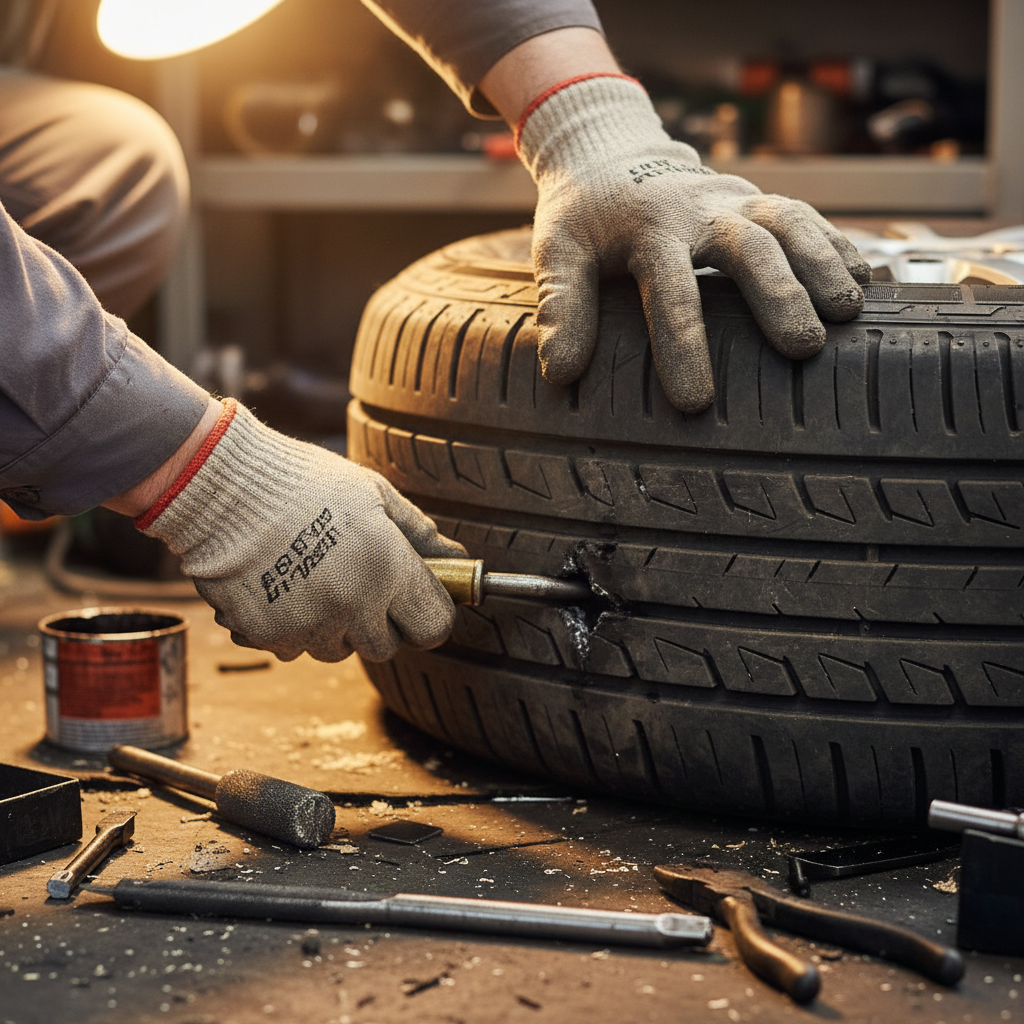 Flat tire repair service